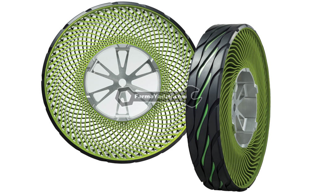 Tech Dept Airless Tire and Wheel placement تایرهای بدون باد